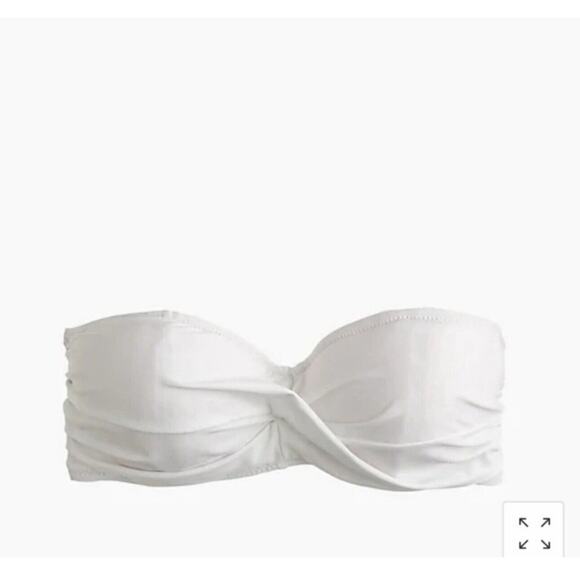 J Crew Bikini Top 36D Bathing Suit Strapless Navy Padded‎ Underwire Bandeau NWT - Picture 4 of 13